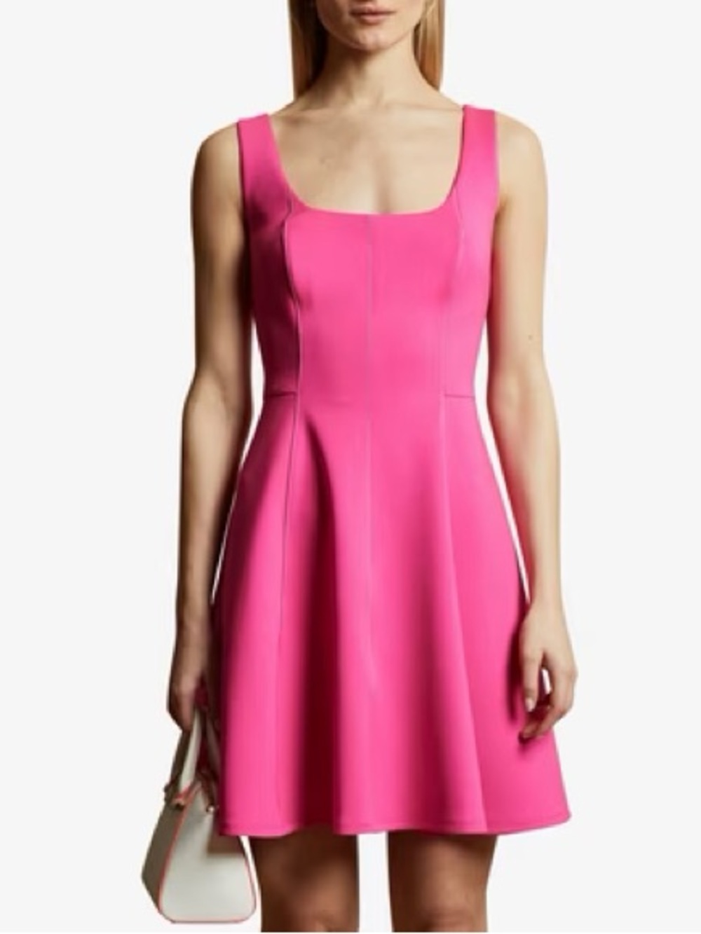 Ted Baker London Hot Pink Sleeveless Fit-and-Flare Dress